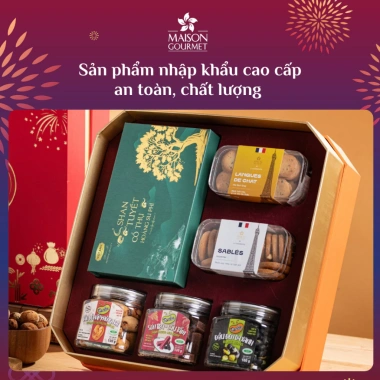 Hỏa Tốc Kèm Túi - Hộp An Quý Maison Gourmet, Quà Tết 2.026, Giá ưu đãi 720k