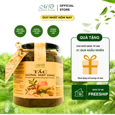 HOẢ TỐC Tắc Gừng Mật Ong MD Green Foods 500g - Giảm Ho, Tiêu Đờm, 100% Thiên Nhiên