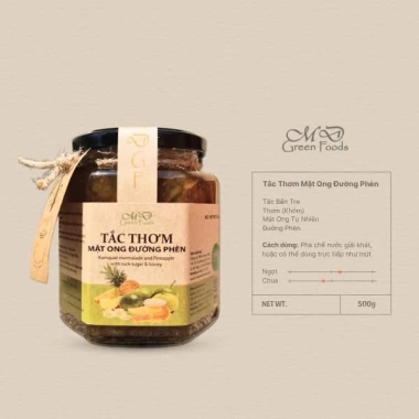HOẢ TỐC Tắc Gừng Mật Ong MD Green Foods 500g - Giảm Ho, Tiêu Đờm, 100% Thiên Nhiên