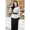 HOÀ TỐC: Váy dạ đen peplum công sở DS7.424 - Eo nơ sang chảnh, giá ưu đãi 492k 7
