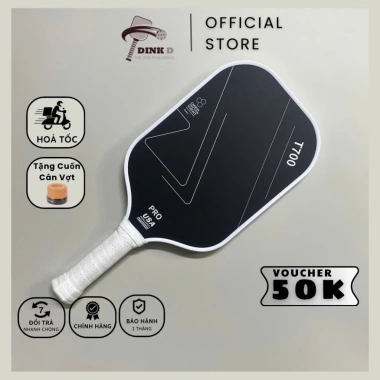 HOẢ TỐC Vợt PickleBall T700 Pro Trắng – Carbon siêu nhám, bám cực tốt, giá 460.000đ