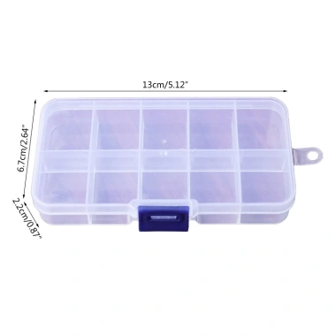 HOẠT ĐỘNG ĐIỀU CHỈNH 10 Lưới Nhựa Trong Suốt Hộp Bảo Quản Nhẫn và Hạt Trang Sức 2
