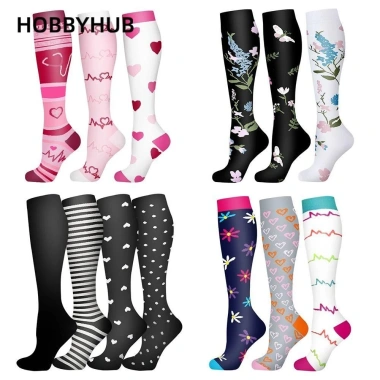 HOBBYHUB 3 Đôi Tất Nén Co Giãn Chống Nắng, Mềm Mại Thoáng Khí, Dành Cho Xe Đạp Dài và Thể Thao Ngoài Trời - Giá 138.996