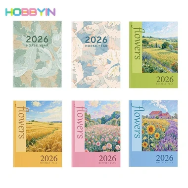HOBBYIN 2.026 Lịch Trình Sổ Tay 24 Trang Kế Hoạch Học Tập, Công Việc A4 A5 Hiệu Quả Văn Phòng
