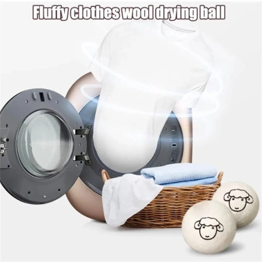 HOBBYIN 6 Quả Bóng Máy Sấy Len 6-8cm Giảm Tĩnh Điện, Làm Mềm Quần Áo, Tái Sử Dụng