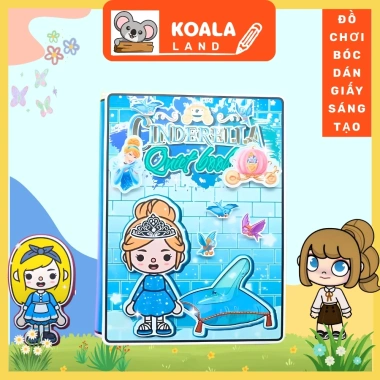 Học Liệu Cinderrella Quite Book - Đồ chơi bóc dán, Squishy Kuromi, Giá chỉ 139k