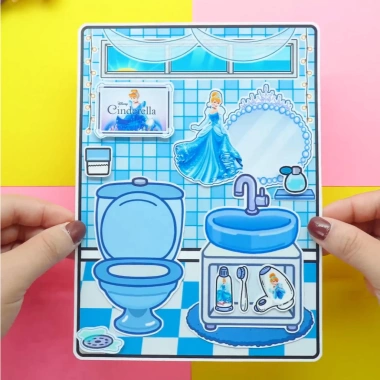 Học Liệu Cinderrella Quite Book - Đồ chơi bóc dán, Squishy Kuromi, Giá chỉ 139k