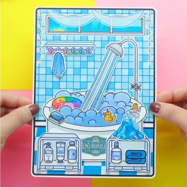 Học Liệu Cinderrella Quite Book - Đồ chơi bóc dán, Squishy Kuromi, Giá chỉ 139k