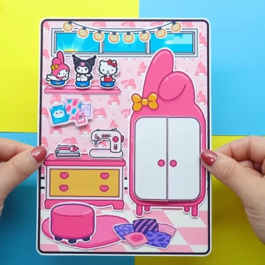 Học Liệu Ngôi Nhà Búp Bê Giấy Toca Boca Melody Quiet Book cho Bé Gái H31 - Giấy In Chất Lượng, Giá 99.000đ 2