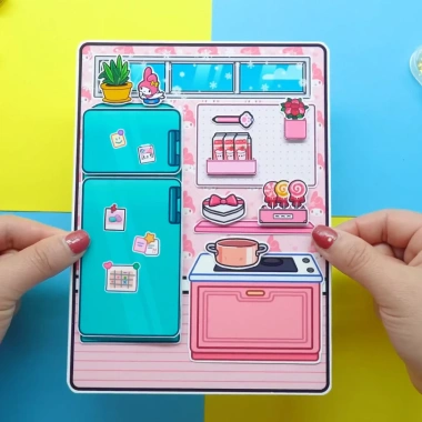 Học Liệu Ngôi Nhà Búp Bê Giấy Toca Boca Melody Quiet Book cho Bé Gái H31 - Giấy In Chất Lượng, Giá 99.000đ 5
