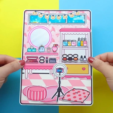 Học Liệu Ngôi Nhà Búp Bê Giấy Toca Boca Melody Quiet Book - Đồ Chơi Thủ Công Bé Gái, Giá 89.000 VND