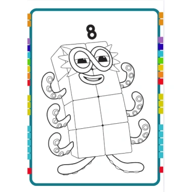 Học liệu Tô màu Nhân vật Numberblocks 1-20 - Giá chỉ 10.000 VNĐ, khuyến mãi