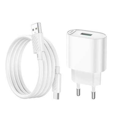 Hoco C109A QC3.0 USB 18W Sạc Nhanh Cổng Đơn Phích Cắm EU - Bộ Sạc Tường Du Lịch 5