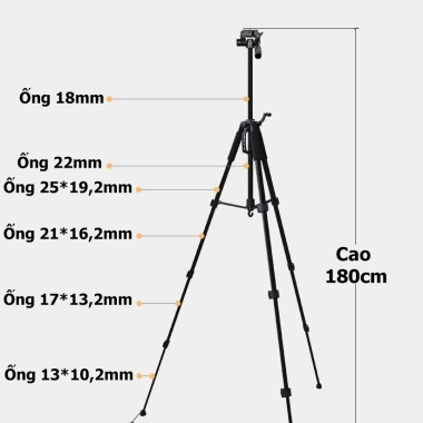 HOLOCOM Tripod F180ST 3 Chân 360 độ Chỉnh Cao Thấp - Chụp Ảnh và Quay Phim, Giá 349k 2
