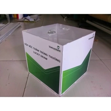 Hòm Phiếu Mica Đủ Size, Thùng Bốc Thăm Chất Lượng, Giá Rẻ, Đảm Bảo Trong Suốt - 285.000 VND 4 Hòm Phiếu Mica Đủ Size, Thùng Bốc Thăm Chất Lượng, Giá Rẻ, Đảm Bảo Trong Suốt - 285.000 VND 4