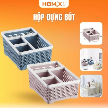 Homix hộp đựng bút đa năng nhựa PP – Nhỏ gọn, bàn làm việc và học, giảm 22%