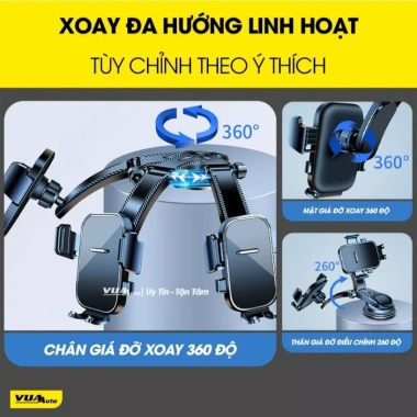 Homix Kẹp Giữ Điện Thoại Chắc Chắn, Không Rung Khi Xe Tốc Độ Cao - Giá 63,750 VND
