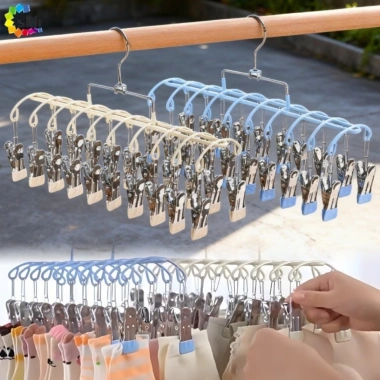 Homix Kẹp Móc Quần Áo Gấp Gọn Tiện Lợi - Treo Tất, Khăn Mặt, Đồ Lót, Khẩu Trang, Quần Áo, Giá 106.250 VND
