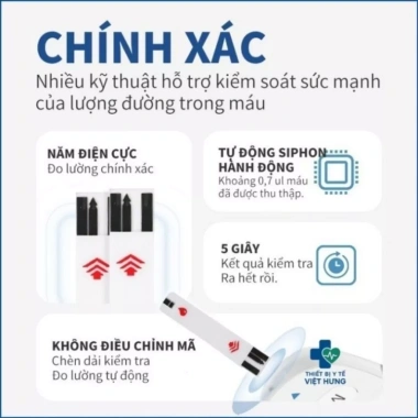 Homix máy đo đường huyết nhanh chóng, chính xác - Giá chỉ 258.400đ