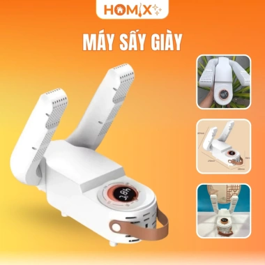 Homix Máy sấy giày thông minh khử mùi, diệt khuẩn, gấp gọn, giữ giày khô ráo