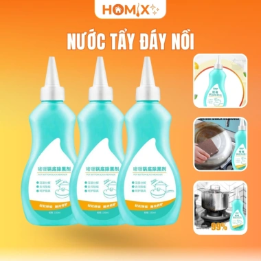 Homix Nước Tẩy Đáy Nồi - Loại bỏ vết cháy, cặn bám, rỉ sét, làm sáng kim loại