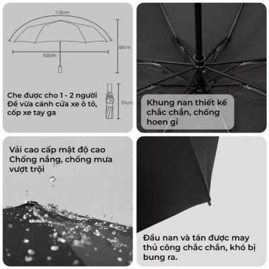 Homix ô tự gấp tiện lợi, chống thấm, khung chắc, chịu gió mạnh - Giá 119.000₫