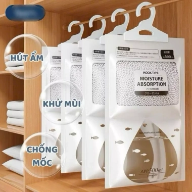 Homix Túi Hút ẩm Treo Tiện Lợi - Chống Mốc Tủ Quần Áo, Giày Dép, Phòng Kín, Nhà Kho, Giá chỉ 10.500₫
