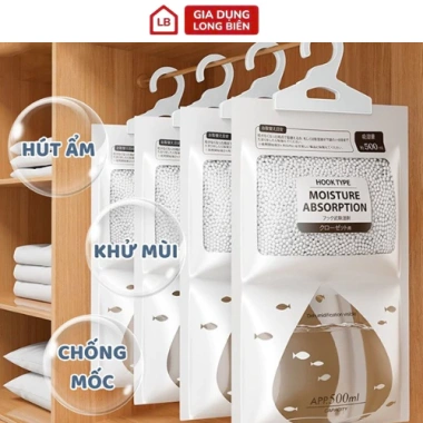 Homix Túi Hút ẩm Treo Tiện Lợi - Chống Mốc Tủ Quần Áo, Giày Dép, Phòng Kín, Nhà Kho, Giá chỉ 10.500₫