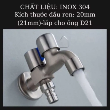 Homix vòi nước 2 đầu cấp độc lập cho máy giặt + vòi rửa tay, giá chỉ 64.400₫ 5 Homix vòi nước 2 đầu cấp độc lập cho máy giặt + vòi rửa tay, giá chỉ 64.400₫ 5