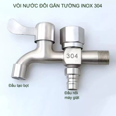 Homix vòi nước 2 đầu cấp độc lập cho máy giặt + vòi rửa tay, giá chỉ 64.400₫ 9 Homix vòi nước 2 đầu cấp độc lập cho máy giặt + vòi rửa tay, giá chỉ 64.400₫ 9