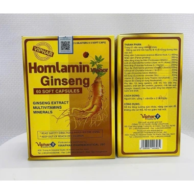 Homlamin Ginseng Vinaphar 60 viên - Bồi bổ sức khỏe, vitamin khoáng chất từ nhân sâm, giảm còn 65,000 VND