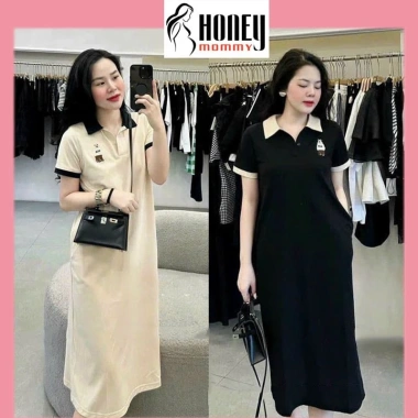 Honey Mommy Đầm Bầu Tết Sơ Mi Polo Dáng Xuông Cổ Trẻ Trung Công Sở 185k