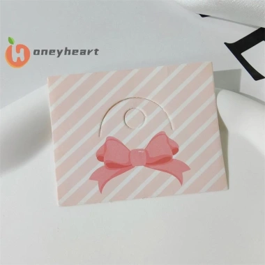 Honeyheart 100 Thẻ Gập Bao Bì Nơ Giấy Đẹp – Trưng Bày Trang Sức Handmade, Treo Thẻ Hoa 4