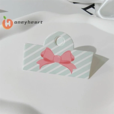 Honeyheart 100 Thẻ Gập Bao Bì Nơ Giấy Đẹp – Trưng Bày Trang Sức Handmade, Treo Thẻ Hoa 7