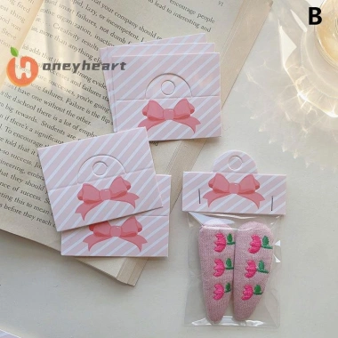 Honeyheart 100 Thẻ Gập Bao Bì Nơ Giấy Đẹp – Trưng Bày Trang Sức Handmade, Treo Thẻ Hoa 10