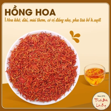 Hồng hoa khô 500g - Hỗ trợ lưu thông khí huyết, giảm mỡ, giá chỉ 180.000đ
