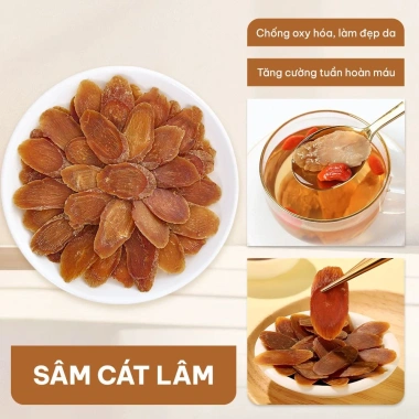 Hồng sâm 100g sâm cát lâm thái lát không tẩm mật ong - dùng pha trà, nấu canh, tốt cho sức khỏe - 88.000₫ 10