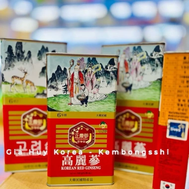 Hồng sâm củ khô 300g Hàn Quốc – Hộp thiếc cao cấp, hộp con nai, giá chỉ 999.000₫