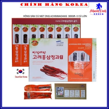 Hồng Sâm Củ Tẩm Mật Ong Achimmadang Hàn Quốc Chính Hãng - Hộp 8 Củ 880.000₫
