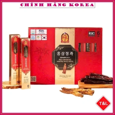 Hồng sâm củ tẩm mật ong Bio Apgold Hàn Quốc chính hãng - Hộp 8 củ VIP chỉ 870.000₫