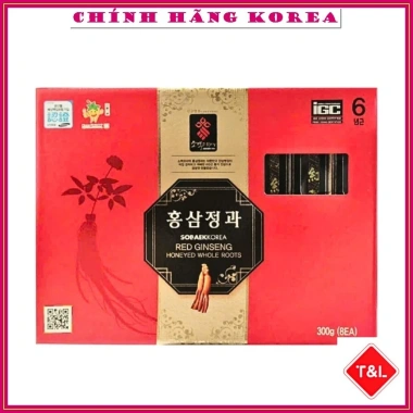 Hồng sâm củ tẩm mật ong Bio Apgold Hàn Quốc chính hãng - Hộp 8 củ VIP chỉ 870.000₫