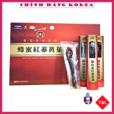 Hồng sâm củ tẩm mật ong Bio Apgold Hàn Quốc chính hãng - Hộp 8 củ VIP chỉ 870.000₫