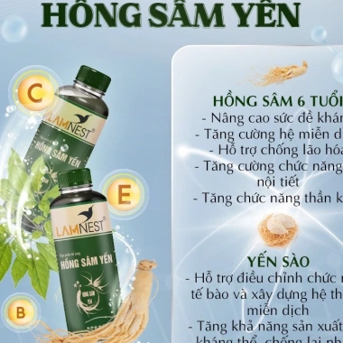 Hồng Sâm Hàn Quốc 6 Năm Tuổi Tổ Yến Lamnest - Tăng Cường Sức Khỏe, Giá 279.000đ 8 Hồng Sâm Hàn Quốc 6 Năm Tuổi Tổ Yến Lamnest - Tăng Cường Sức Khỏe, Giá 279.000đ 8