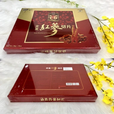 Hồng Sâm Lát Tẩm Mật Ong Sambok Bồi Bổ Sức Khỏe Hộp 10 Gói 20g Giá chỉ 395.000