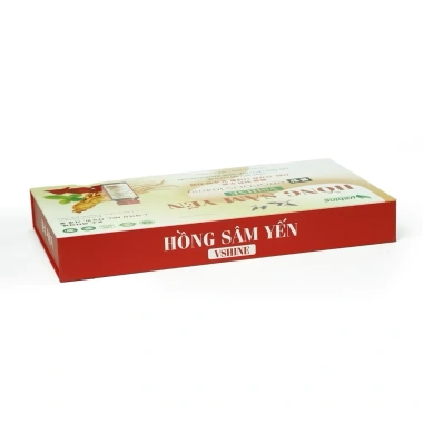 Hồng sâm yến Vshine hộp 10 lọ - Hỗ trợ sức khỏe, ăn ngủ ngon, tiêu hoá tốt, giá 350.000₫