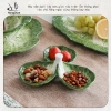 HongDian Bộ bát đĩa gia đình kiểu cải thảo gốm sứ, không chì, chống trầy, an toàn lò vi sóng, 116k 8