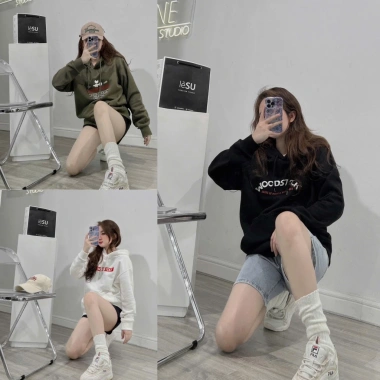 Hoodie Da Cá Ảnh Tự Chụp In Chữ Xuất Dư Xịn - Giá Gốc 298.870, Giảm 247.000