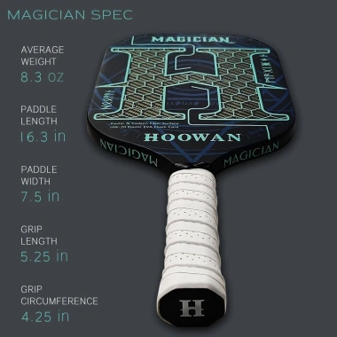 Hoowan Vợt Pickleball T700 18K Sợi Carbon USAPA - Mái Chèo Chuyên Nghiệp Có Túi