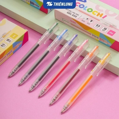 Hộp 10 bút gel Colochi Thiên Long Gel-050 ngòi 0.5mm - Giá 35.000₫ chính hãng