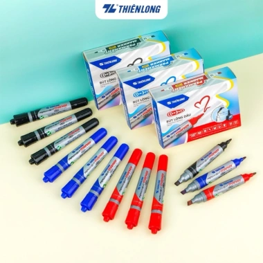 Hộp 10 cây Bút Lông Dầu Thiên Long - Mực bám dính, nhanh khô, không độc hại, 110k